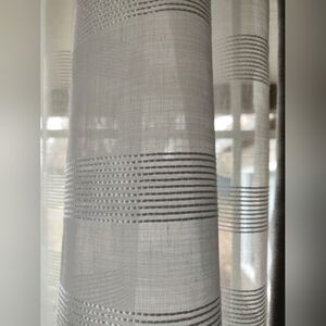 Set Of 2 Sheer Embroidered Panels.